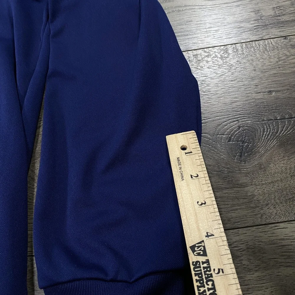 Adidas Hoodie Mens XL Navy Blue Blacksburg Soccer Pullover 3‎ Stripe Sweatshirt